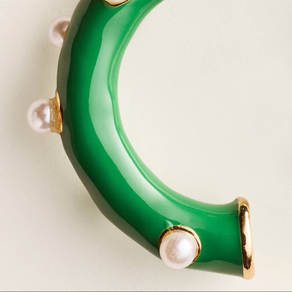 Kate Spade Target NWT Pearl Polka Dot Earrings Green - Picture 3 of 4